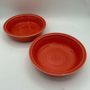 Set of Two Orange Fiesta  Bowls